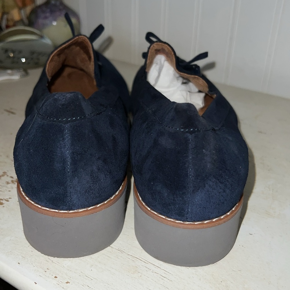 NWOT Vionic charm Finley blue suede loafers Women's Navy Suede size 9 - Picture 4 of 7